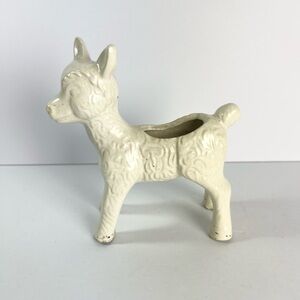 Vintage Lamb planter great patina Farmhouse junk style